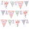 Big Dot of Happiness Pajama Slumber Party - DIY Girls Sleepover Birthday Party Pennant Garland Decoration - Triangle Banner - 30 Pieces